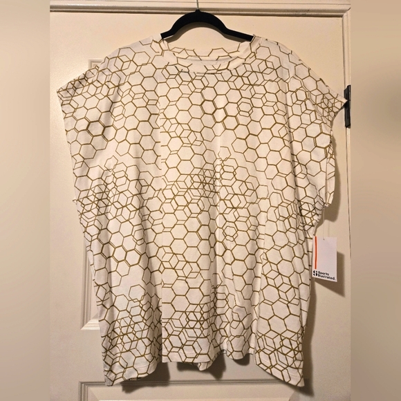 White Cyber Hex Flyweight Tee - Picture 3 of 10